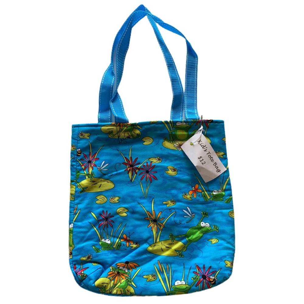 HAPPY FROGS - Child's Fabric Tote